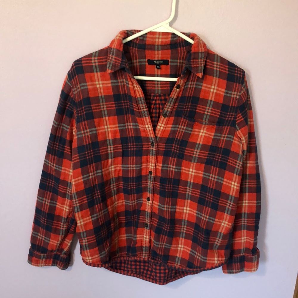 Madewell Flannel Patterned Button Down Shirt - image 1